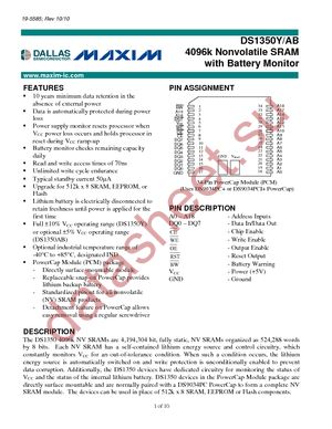 DS1350ABP-70 datasheet  